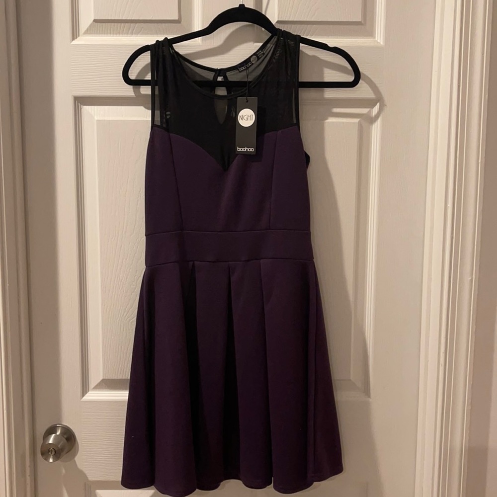Plum boohoo dress